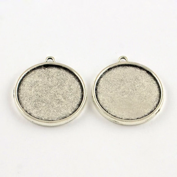 Antikolt ezüst színű dupla oldalú medálalap (20mm)