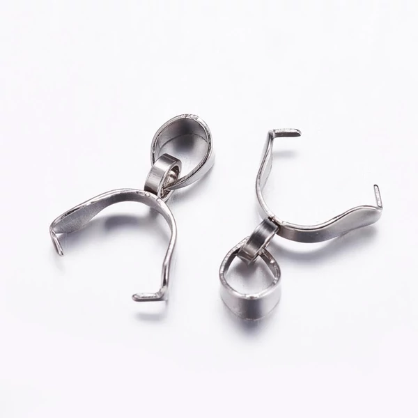 Nemesacél medáltartó (10,5x6mm)