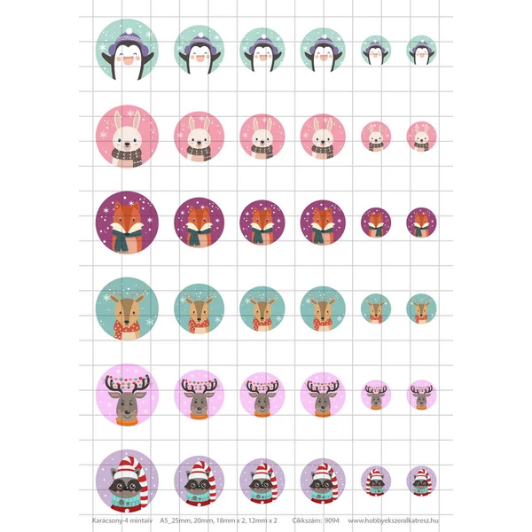 Karácsony-4 Üveglencsés ékszerpapír több méret A5