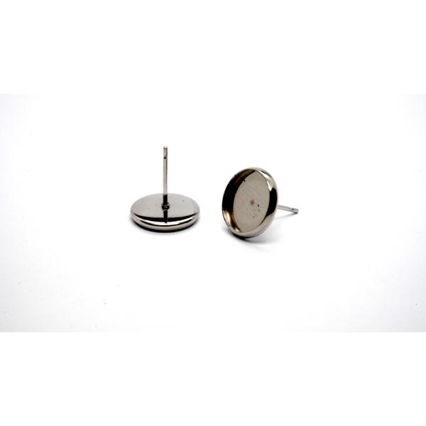 Nemesacél bedugós fülbevalóalap (12mm)