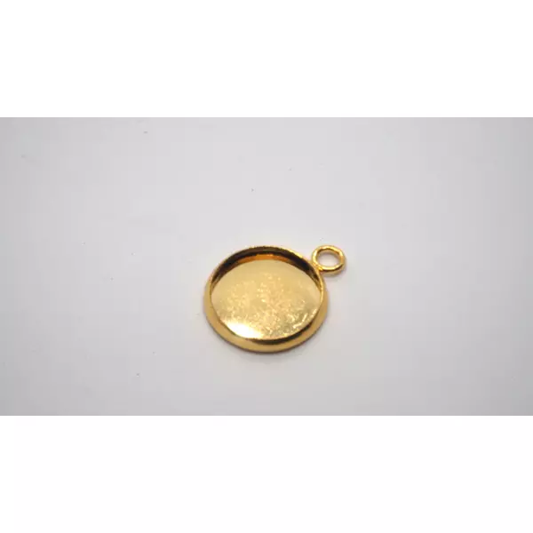 Arany színű nemesacél medálalap (16mm)
