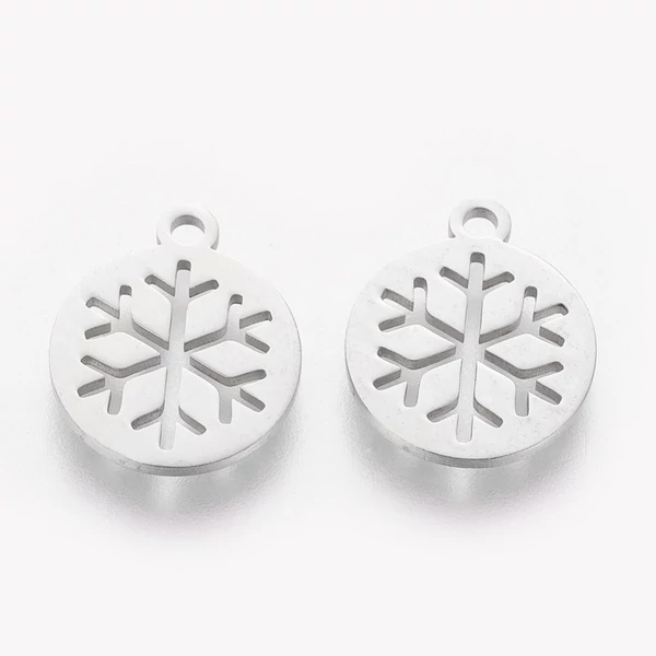 Nemesacél hópihe fityegő