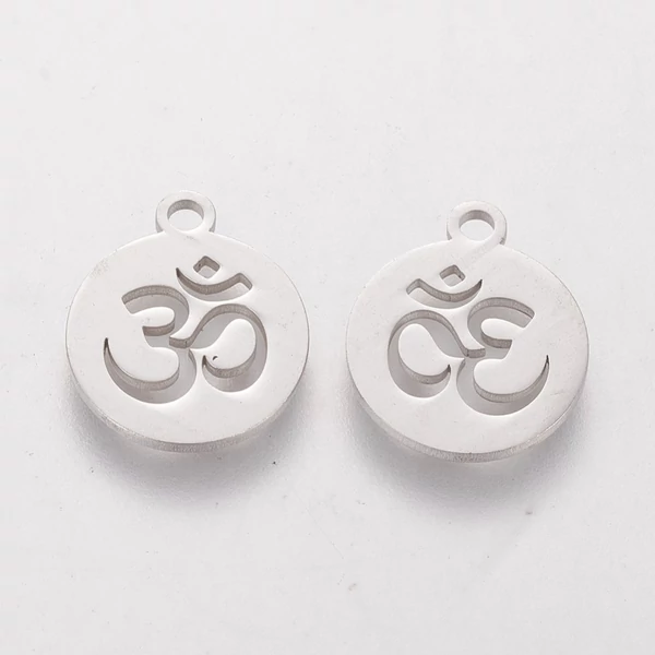 Nemesacél ohm / aum fityegő