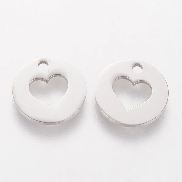 Nemesacél szív fityegő