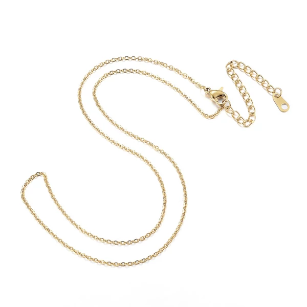Arany színű nemesacél nyaklánc 18K arany bevonattal (41cm)