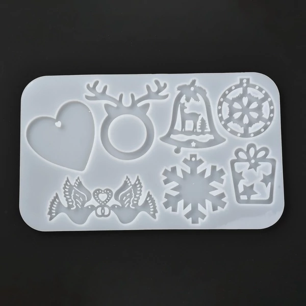 Szilikon karácsonyi öntőforma karácsonyfadísz öntéshez