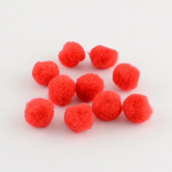 10db piros pompom (10mm)