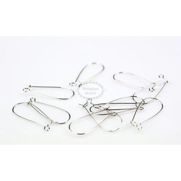 5pár antikolt ezüst színű hosszúkás fülbevalóalap (33mm)