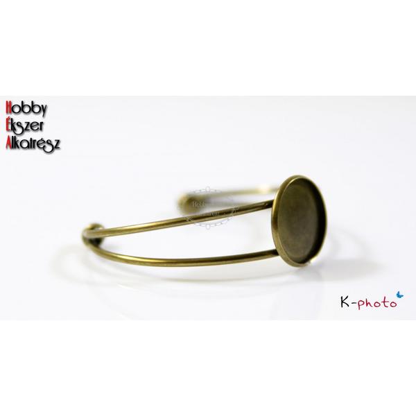 Antikolt bronz színű karperecalap (25mm)