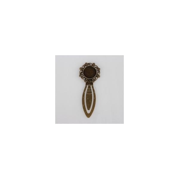 Antikolt bronz díszes könyvjelző (18mm)