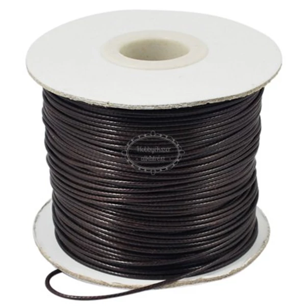 Kávébarna viaszolt szál (1mm) /5 méter