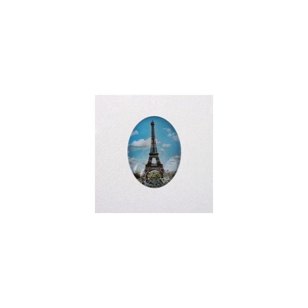 Eiffel torony mintás üveglencse (18x25mm)