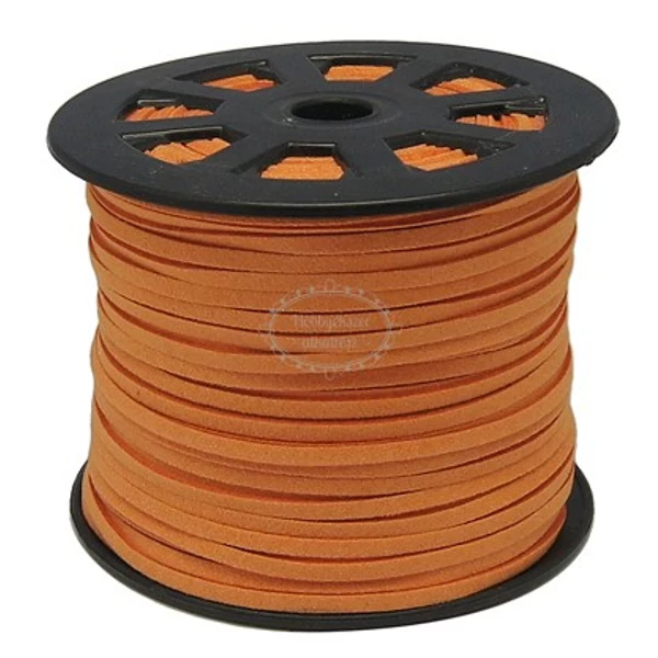 Sötét narancs hasított bőrszál (3mm)