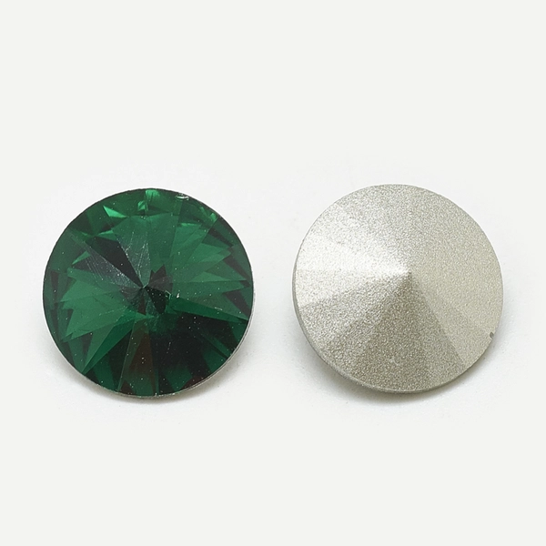 2db Emerald színű strassz (12mm)