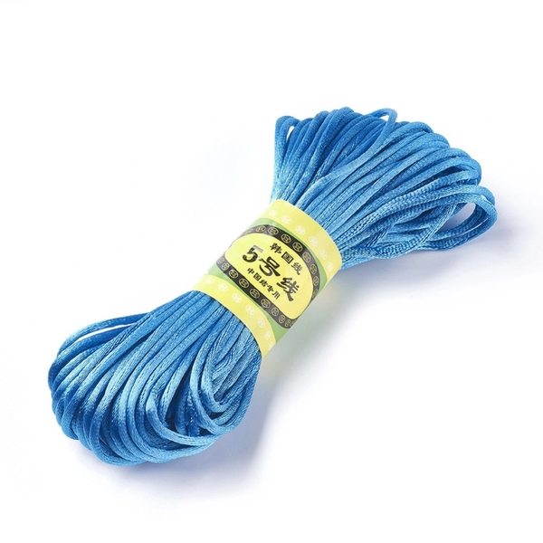 Kék színű selyem zsinór (2,5mm) /5méter