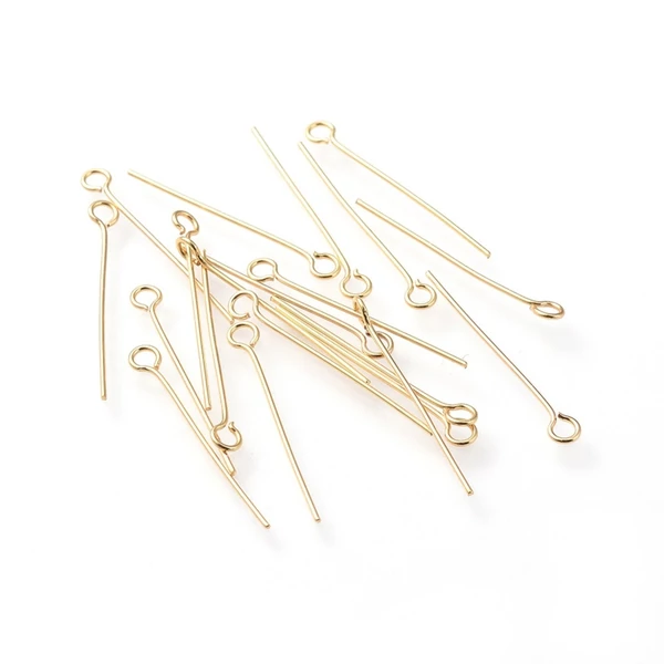 10db arany színű nemesacél szemes szerelőpálca (25mm)