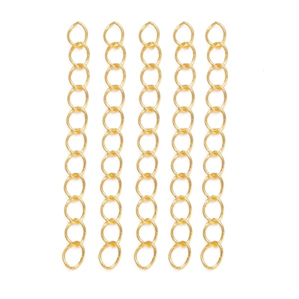 10db Arany színű lánchosszabbító nyakláncokhoz (50x3,5mm)