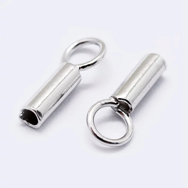 925 sterling ezüst zsinórvégzáró (6,5x3mm)/2db