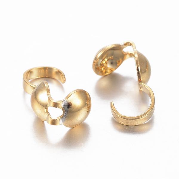 4db Nemesacél arany csomófogó 24K arany bevonattal (9x4x4mm)