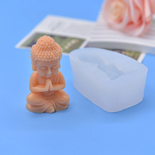 3D Buddha figura szilikon öntőforma (75.5x48x25mm)