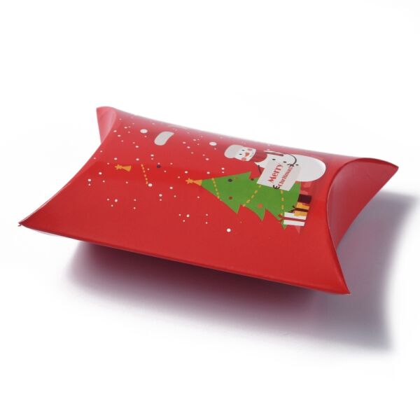 Piros karácsonyi papír dísztasak (9x6cm)