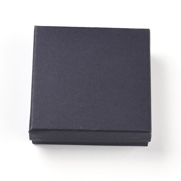 Fekete papír díszdoboz (9,1x9,1x2,9cm)