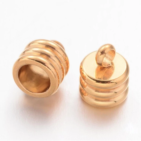 Nemesacél arany színű végzáró (7,5x6mm)