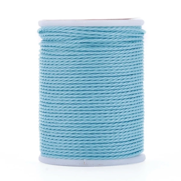 Csavart világoskék viaszolt zsinór (1mm) /11m