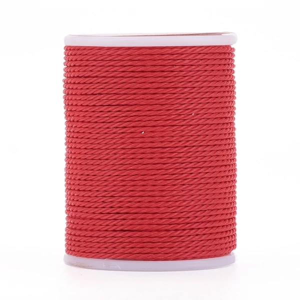 Csavart piros viaszolt zsinór (1mm) /11m