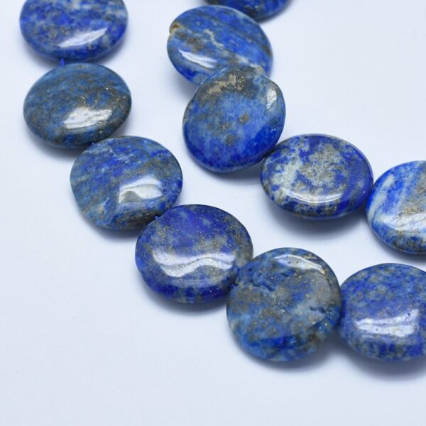 Lapis lazuli lapos ásvány medál (20mm)