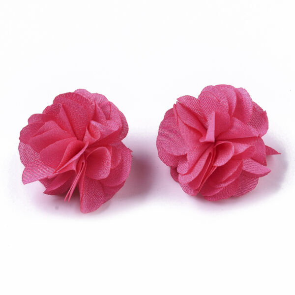 Pink virág alakú pompon (34mm)