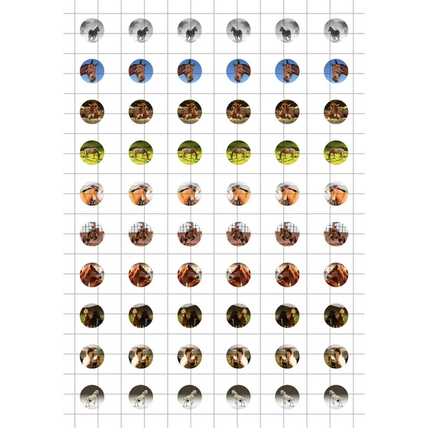 Lovak-1 Üveglencsés ékszerpapír 12mm 10 féle minta A5