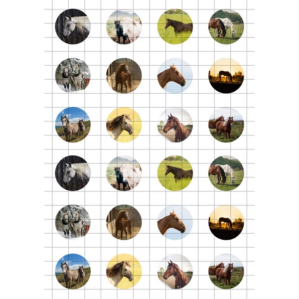 Lovak-2 Üveglencsés ékszerpapír 25mm 12 féle minta A5