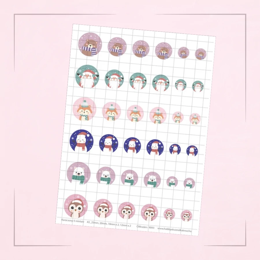 Vegyes méretű mintás papírok