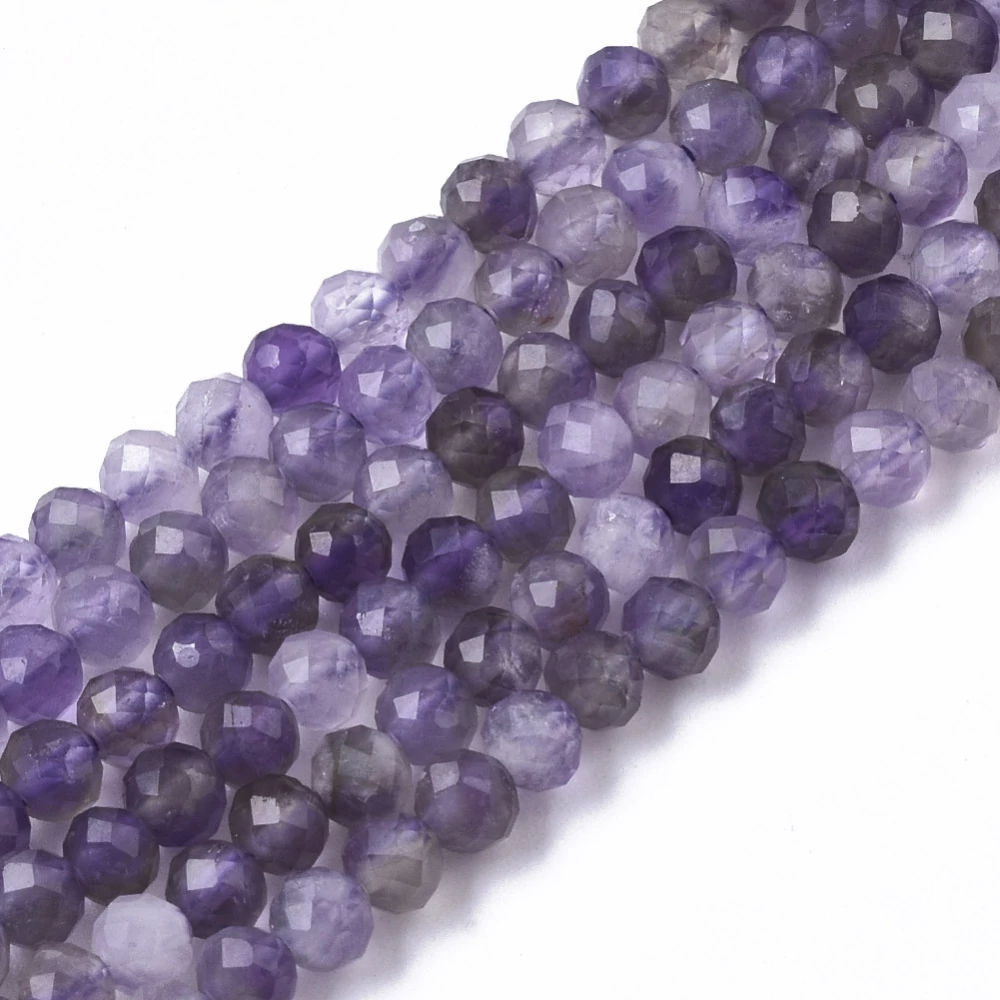 Ametiszt ásványgyöngy szálban (3mm)/132db