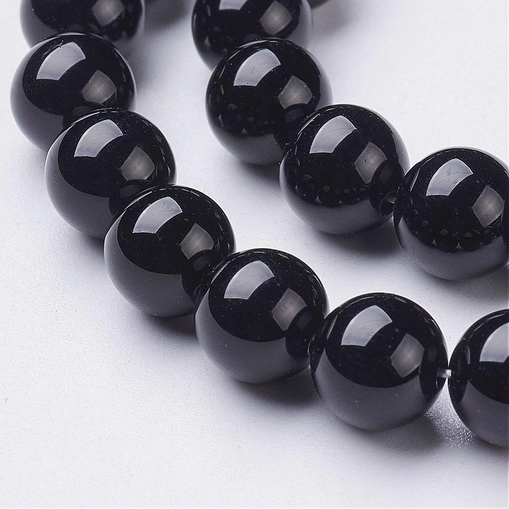 Fekete ónix ásványgyöngy (6mm)/10db