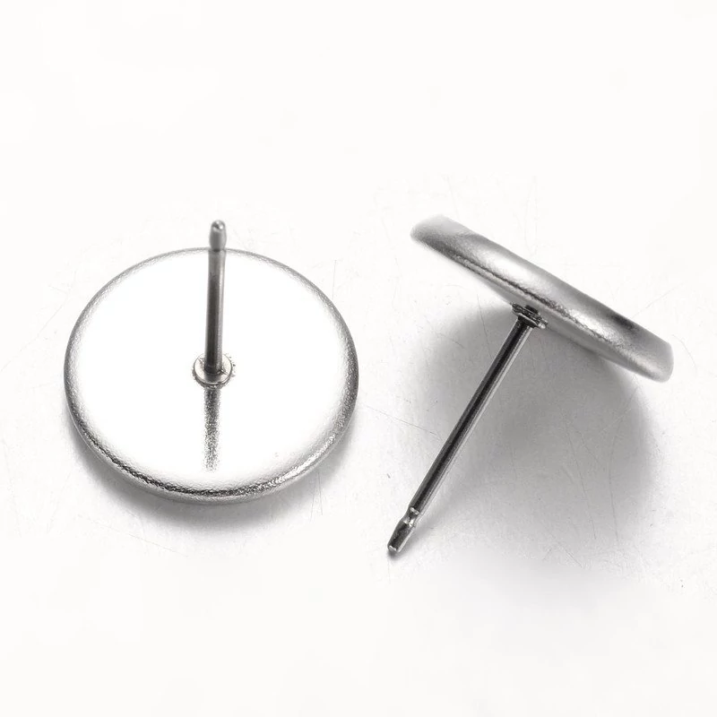 Nemesacél bedugós fülbevalóalap (10mm)