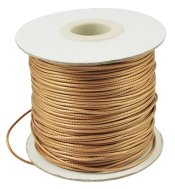 Arany színű viaszolt szál (1mm) /5 méter