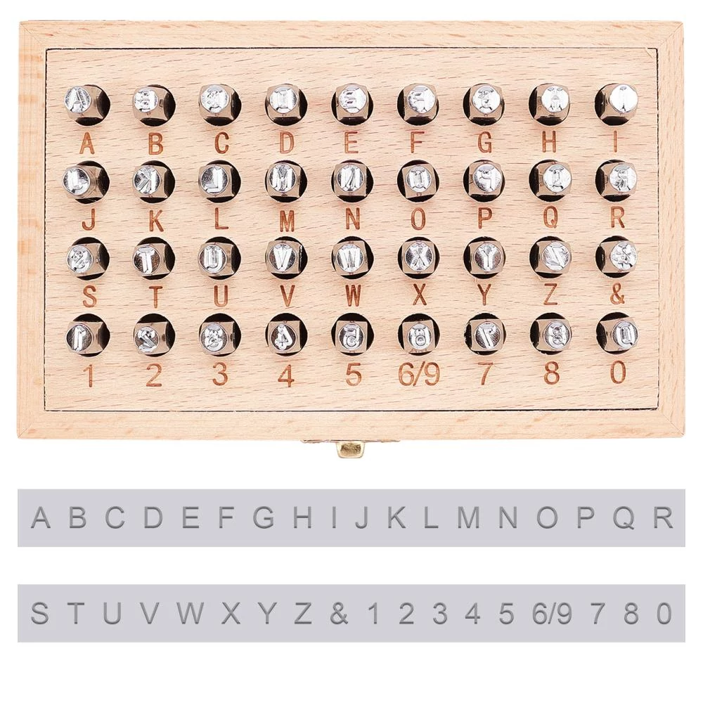 36 darabos betű és szám beütő készlet (5mm)
