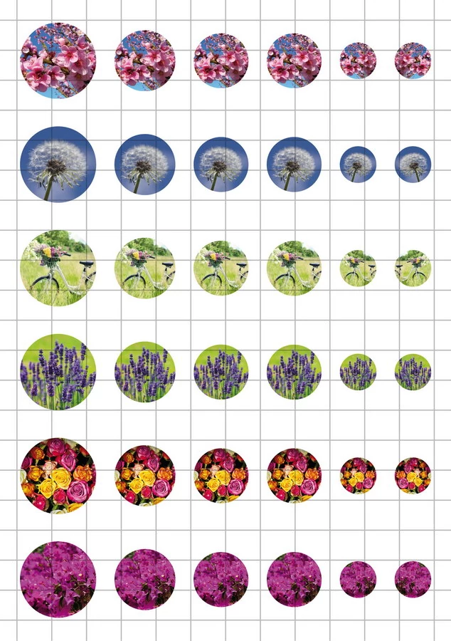 Virag-5 Üveglencsés ékszerpapír több méret A5