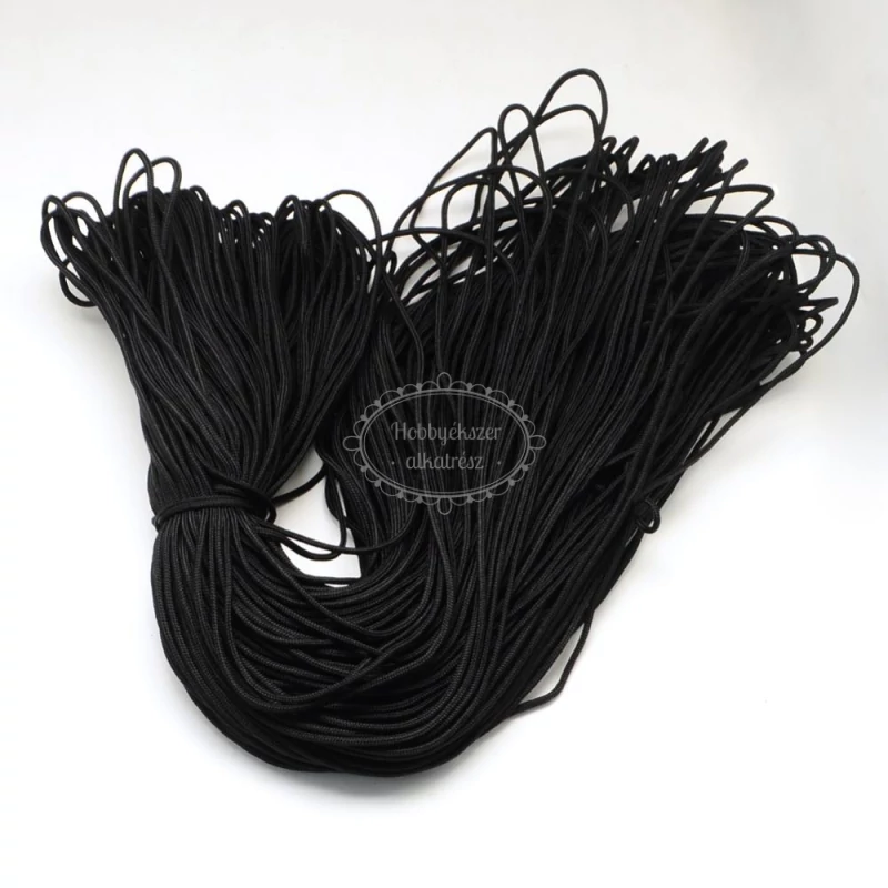 Fekete színű paracord zsinór (2mm) /100 méter
