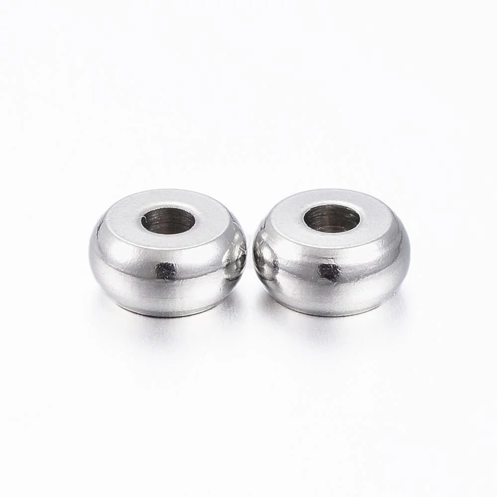 5db nemesacél fánk alakú köztes (6x3mm)
