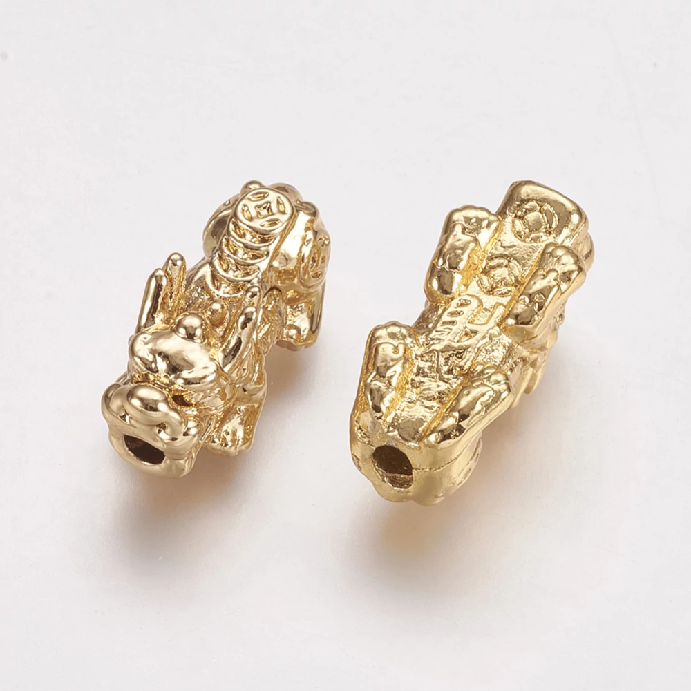 Arany pixiu sárkány gyöngy 18K arany bevonattal (20x9x9mm)