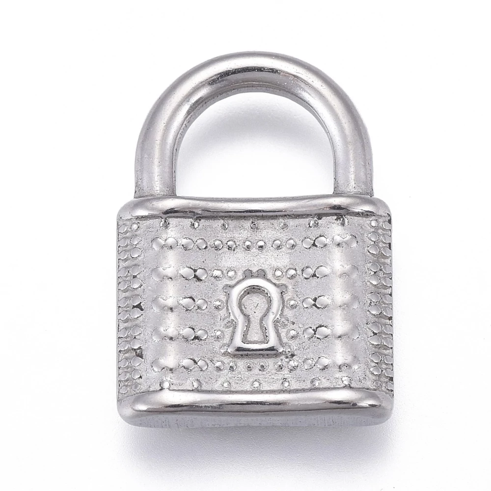 Nemesacél lakat medál (17.5x12.5x4mm)