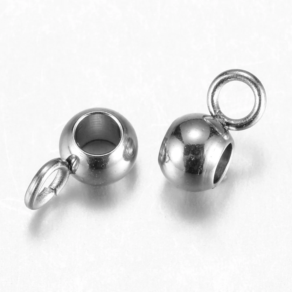 Nemesacél medáltartó (7x3x4mm) /3db