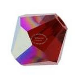 Swarovski bicone light siam AB satin (5mm)/12db