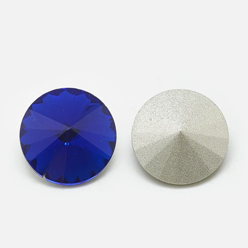 2db Zafír színű strassz (10mm)