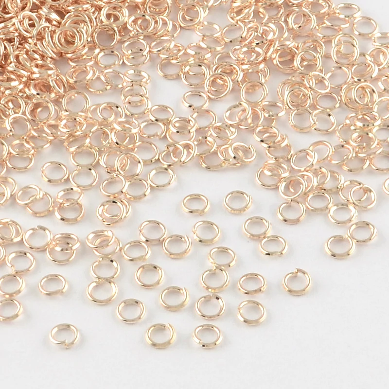 10db rozé arany színű szimpla szerelőkarika (8mm)