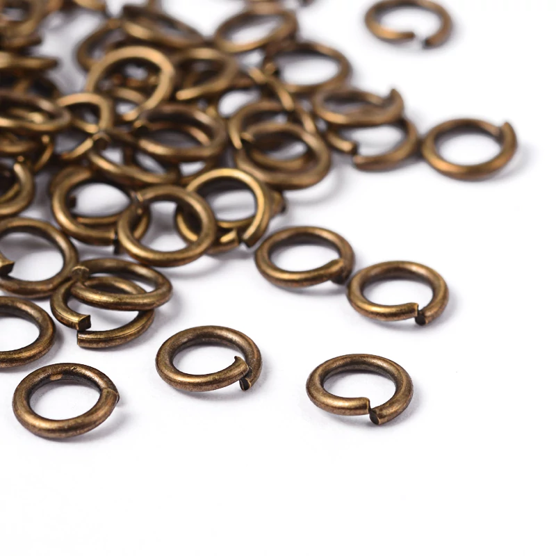 500db Antikolt bronz színű szimpla szerelőkarika (6mm)